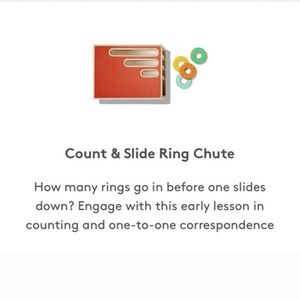 Lovevery Count & Slide Ring Chute From The Realist Play Kit 19-21 Mos.